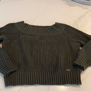 Hollister Dark Green Crew Neck Sweater